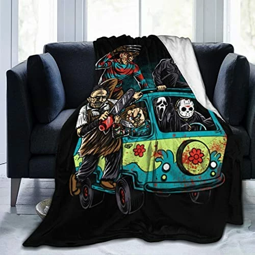Juben Halloween Horror Movie Flannel Blanket Lightweight Cozy Air Conditioning Blanket Microfiber Soft Blankets Anti-Static Fuzzy Soft For Bed Couch Chair Living Room 50"X40" Horror-2 14 Juben Halloween Horror Movie Flannel Blanket Lightweight Cozy Air Conditioning Blanket Microfiber Soft Blankets Anti-Static Fuzzy Soft For Bed Couch Chair Living Room 50"X40" Horror-2 - Image 12