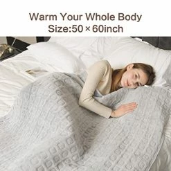 YOUR MOON Electric Heated Blankets Throw, 3 Heating Levels & 2,4,6,8 Hour Auto-Off, Soft Flannel Throw Machine Washable Heat Electric Blanket For Couch Bed Sofa Square Grey 13 YOUR MOON Electric Heated Blankets Throw, 3 Heating Levels & 2,4,6,8 Hour Auto-Off, Soft Flannel Throw Machine Washable Heat Electric Blanket For Couch Bed Sofa Square Grey -Electric Blankets Sales 2022 51l0gqLUPXL