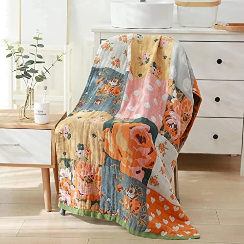 JOOJA Gauze Blanket Cotton Blanket Muslin Soft Blanket Beach Towel Blanket Bath Towels Boho Blanket For Chair Couch 60x31 Rose 6 JOOJA Gauze Blanket Cotton Blanket Muslin Soft Blanket Beach Towel Blanket Bath Towels Boho Blanket For Chair Couch 60x31 Rose - Image 4