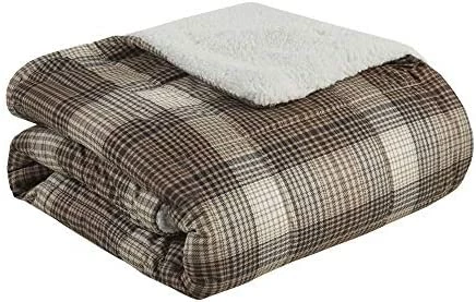 Woolrich Tasha Luxury Oversized Sofstpun Down Alternative Throw Grey 50x70 Plaid Premium Soft Cozy Cozy Spun For Bed, Couch Or Sofa Linden Red 12 Woolrich Tasha Luxury Oversized Sofstpun Down Alternative Throw Grey 50x70 Plaid Premium Soft Cozy Cozy Spun For Bed, Couch Or Sofa Linden Red - Image 10