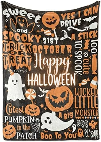 InnoBeta Halloween Decorations Gifts For Kids Women Teens Adults, Bed Flannel Fleece Blankets (50"x 65"), Funny Gifts For Halloween Lovers Or Party's Hostess, Halloween Party Supplies - Happy Halloween 8 InnoBeta Halloween Decorations Gifts For Kids Women Teens Adults, Bed Flannel Fleece Blankets (50"x 65"), Funny Gifts For Halloween Lovers Or Party's Hostess, Halloween Party Supplies - Happy Halloween - Image 6