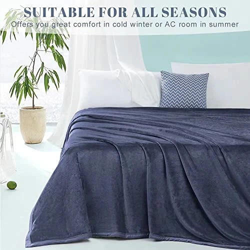 Shilucheng Soft Queen Size Fleece Blankets For All Season 330 GSM Warm Fuzzy Microplush Lightweight Thermal Blankets Summer Autumn Blankets For Couch Bed Sofa ,90x90 Inches,Royal Blue 3 Shilucheng Soft Queen Size Fleece Blankets For All Season 330 GSM Warm Fuzzy Microplush Lightweight Thermal Blankets Summer Autumn Blankets For Couch Bed Sofa ,90x90 Inches,Royal Blue