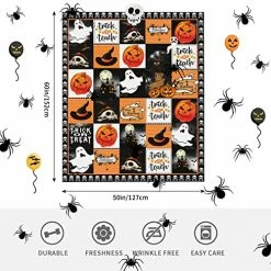 JOPJOLIW Halloween Ghost Blanket Ultra-Soft Flannel Blanket Pumpkin Lightweight Halloween Party Blankets For Bed Sofa Couch 60" X 50" -1 Pumpkin-1 8 JOPJOLIW Halloween Ghost Blanket Ultra-Soft Flannel Blanket Pumpkin Lightweight Halloween Party Blankets For Bed Sofa Couch 60" X 50" -1 Pumpkin-1 -Electric Blankets Sales 2022 51lvo6isJqL