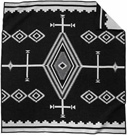 Pendleton Los Ojos Wool Blanket - Black/White, Twin Size -Electric Blankets Sales 2022 51m2vnNFyL. AC
