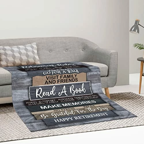 Mubpean Retirement Gifts For Men - Retirement Blanket - Funny Retirement Gifts For Party Decorations - Happy Retirement Gifts Blanket For Dad Grandpa Husband Brother Social Worker Teacher 60"x 50" 4 Mubpean Retirement Gifts For Men - Retirement Blanket - Funny Retirement Gifts For Party Decorations - Happy Retirement Gifts Blanket For Dad Grandpa Husband Brother Social Worker Teacher 60"x 50" - Image 2