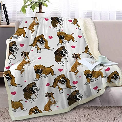 BlessLiving Basset Hound Blanket Red Hearts Dog Cat Fleece Plush Blanket Cute Puppy Sherpa Throws For Kids Adults 3D Animal Print Plush Blanket Gift For Pet Lovers (50 X 60 Inch) 6 BlessLiving Basset Hound Blanket Red Hearts Dog Cat Fleece Plush Blanket Cute Puppy Sherpa Throws For Kids Adults 3D Animal Print Plush Blanket Gift For Pet Lovers (50 X 60 Inch) - Image 4