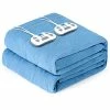 HNABAIC Electric Heated Blanket King Size Dual Control, 10 Heating Levels, 1-12 Hours Auto-Off Timer, Soft Polar Fleece, Machine Washable, ETL Certification (Blue, 100x90” King Size, Dual Control) -Electric Blankets Sales 2022 51m5AwM0kML