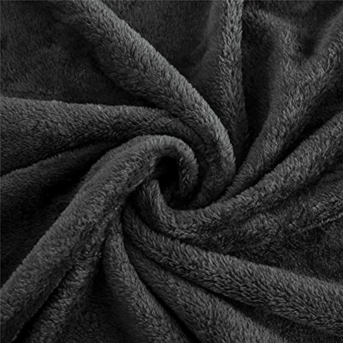 Ponvunory Flannel Fleece Plush Blanket Twin Size(60"x80", Black) - Super Soft Warm Lightweight Microfiber Blanket For Chair, Sofa, Couch, Bed, Camping, Travel 4 Ponvunory Flannel Fleece Plush Blanket Twin Size(60"x80", Black) - Super Soft Warm Lightweight Microfiber Blanket For Chair, Sofa, Couch, Bed, Camping, Travel - Image 2