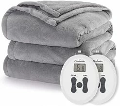 Sunbeam Royal Luxe Cadet Blue Heated Blanket - Full -Electric Blankets Sales 2022 51mFpbjj1L. AC 1