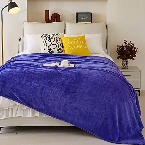 EVENHUG Fleece Blanket Ultra Soft Microfiber Bed Blanket | Fuzzy Cozy Flannel Blanket For Camping, Sofa, Bed, Travel All Seasons (Navy Blue, Queen 90"x90") 17 EVENHUG Fleece Blanket Ultra Soft Microfiber Bed Blanket | Fuzzy Cozy Flannel Blanket For Camping, Sofa, Bed, Travel All Seasons (Navy Blue, Queen 90"x90") - Image 15