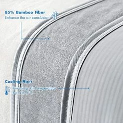 MIULEE Cooling Blanket Lightweight Breathable Summer Blanket Absorbs Heat Keep Cool, Japanese Q-Max>0.43 Cooling Fiber, Bamboo Blankets For Hot Sleepers Night Sweats Twin/Full Size 60" X 80"(Grey) 14 MIULEE Cooling Blanket Lightweight Breathable Summer Blanket Absorbs Heat Keep Cool, Japanese Q-Max>0.43 Cooling Fiber, Bamboo Blankets For Hot Sleepers Night Sweats Twin/Full Size 60" X 80"(Grey) -Electric Blankets Sales 2022 51mtGw9gnIL