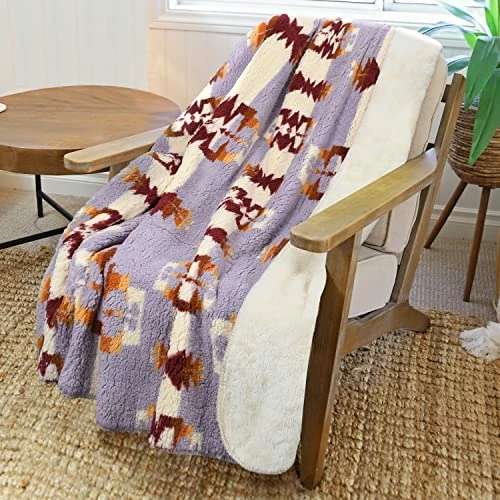Catalonia Southwest Sherpa Blanket, Reversible Home Decorative Blanket For Adult Children, Soft Vintage Blanket Suitable For Sofa Bed Travel Wall Tapestry Living Room Outdoor Sw Star 10 Catalonia Southwest Sherpa Blanket, Reversible Home Decorative Blanket For Adult Children, Soft Vintage Blanket Suitable For Sofa Bed Travel Wall Tapestry Living Room Outdoor Sw Star - Image 8