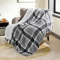 Bedsure Plaid Heated Throw Blanket - Fleece Electric Blanket With Safe & Warm Grey Plaid Pattern, Heated Blanket With 6 Heating Levels & 4 Time Settings, 3 Hours Auto-Off (50x60 Inches) -Electric Blankets Sales 2022 51n89nwifUL. AC