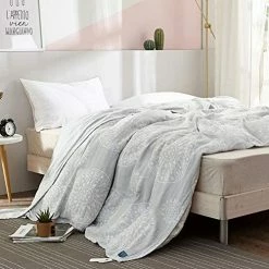 UniDes Soft Lightweight Muslin Cotton Blanket Full/Queen (78" X 90"), Throw Blanket For Bed, Couch & Sofa, Summer Bedding Coverlet - Pale Pink A-light Green 17 UniDes Soft Lightweight Muslin Cotton Blanket Full/Queen (78" X 90"), Throw Blanket For Bed, Couch & Sofa, Summer Bedding Coverlet - Pale Pink A-light Green -Electric Blankets Sales 2022 51nnr0OwOFL. AC