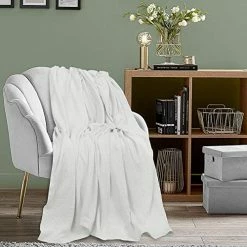 Bliss Casa Premium Cotton Blanket Twin White - Soft Breathable Thermal Blanket - Ideal For Layering Any Bed And Any Season -Electric Blankets Sales 2022 51oGVJ7hq2L