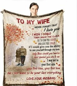 Wisegem Wife Gifts From Husband-Wife Birthday Gifts From Husband 60"X50" Blanket-Gifts For Wife-Romantic Gifts For Her-Anniversary Wedding Gifts For Wife-Valentines Day Gifts For Her Gift Idea 50th -Electric Blankets Sales 2022 51oH6kfJoAL. AC