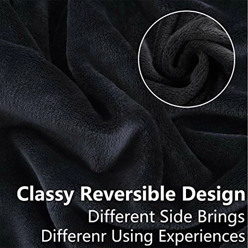 Hokly Soft Queen Size Blanket For All Season Warm Fuzzy Microplush Lightweight Thermal Soft Blankets For Couch Bed Sofa,90x90 Inches,Dark Gray Purple 6 Hokly Soft Queen Size Blanket For All Season Warm Fuzzy Microplush Lightweight Thermal Soft Blankets For Couch Bed Sofa,90x90 Inches,Dark Gray Purple - Image 4