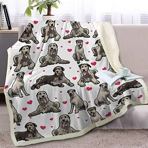 BlessLiving Basset Hound Blanket Red Hearts Dog Cat Fleece Plush Blanket Cute Puppy Sherpa Throws For Kids Adults 3D Animal Print Plush Blanket Gift For Pet Lovers (50 X 60 Inch) 15 BlessLiving Basset Hound Blanket Red Hearts Dog Cat Fleece Plush Blanket Cute Puppy Sherpa Throws For Kids Adults 3D Animal Print Plush Blanket Gift For Pet Lovers (50 X 60 Inch) - Image 13