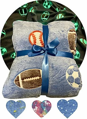 Giggly Kingdom Glow In The Dark Blanket, Large Size 60 X 80 Inches, Glows Bright, Premium Soft And Cozy Flannel Fleece, Perfect For Year-Round, Great Gift (Rainbow/Colorful Unicorn) 8 Giggly Kingdom Glow In The Dark Blanket, Large Size 60 X 80 Inches, Glows Bright, Premium Soft And Cozy Flannel Fleece, Perfect For Year-Round, Great Gift (Rainbow/Colorful Unicorn) - Image 6