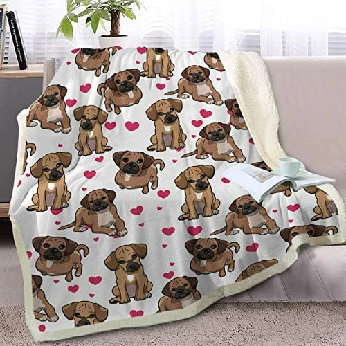 BlessLiving Basset Hound Blanket Red Hearts Dog Cat Fleece Plush Blanket Cute Puppy Sherpa Throws For Kids Adults 3D Animal Print Plush Blanket Gift For Pet Lovers (50 X 60 Inch) 13 BlessLiving Basset Hound Blanket Red Hearts Dog Cat Fleece Plush Blanket Cute Puppy Sherpa Throws For Kids Adults 3D Animal Print Plush Blanket Gift For Pet Lovers (50 X 60 Inch) - Image 11