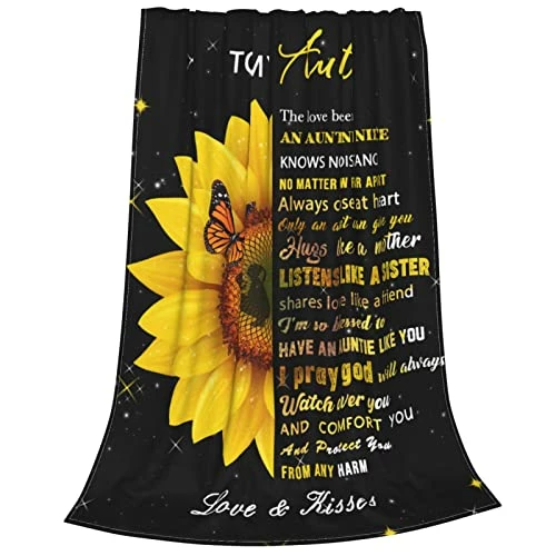YOYICU Aunt Gifts From Niece, Auntie Gifts Blanket Birthday Gifts For Aunts From Niece 50"x60"in To My Aunt 4 YOYICU Aunt Gifts From Niece, Auntie Gifts Blanket Birthday Gifts For Aunts From Niece 50"x60"in To My Aunt - Image 2