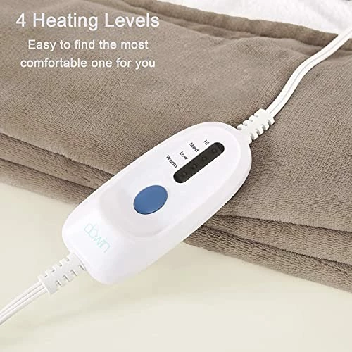 Dowin Electric Blanket Twin Size,Heated Throw Blanket 4 Heat Settings& Overheating Protection ETL Certified Heating Blanket Soft Flannel Fast Heating 62x84 Inch Machine Washable Teal 5 Dowin Electric Blanket Twin Size,Heated Throw Blanket 4 Heat Settings& Overheating Protection ETL Certified Heating Blanket Soft Flannel Fast Heating 62x84 Inch Machine Washable Teal - Image 3