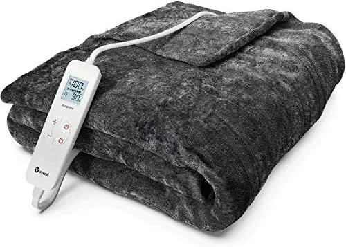 Vremi Electric Blanket - 62 X 84 Inches Twin Heated Blanket With 6 Heat And 8 Time Settings - Flannel Fleece - 20 Feet Long Cord, Backlit LCD Remote, Auto Shut Off, Machine Washable 10 Vremi Electric Blanket - 62 X 84 Inches Twin Heated Blanket With 6 Heat And 8 Time Settings - Flannel Fleece - 20 Feet Long Cord, Backlit LCD Remote, Auto Shut Off, Machine Washable - Image 8