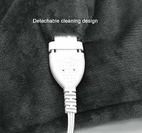 Marquess Electric Blanket MicroPlush Sherpa And Reversible Flannel Washable Comfortable With 10 Heat Settings/ Safety 10 Hours Auto-Off Controller King Size Bed Blanket(100X90'' Grey) 6 Marquess Electric Blanket MicroPlush Sherpa And Reversible Flannel Washable Comfortable With 10 Heat Settings/ Safety 10 Hours Auto-Off Controller King Size Bed Blanket(100X90'' Grey) - Image 4