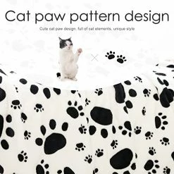 Homde Heated Electric Throw 50 Inch X 60 Inch Flannel Washable Blanket With 10-Heat Setting Auto-Off Controller For Bed Or Couch, Black White Cat Paw -Electric Blankets Sales 2022 51pqj7llIiL