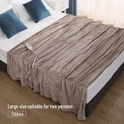 CURECURE Heated Electric Blanket Full Size 72" X 84" Oversized Flannel Heated Blanket With 4 Heating Levels & 10 Hours Auto Off, Comfort Warm Blanket For Bed Sofa Home Office Use, Machine Washable Grey 17 CURECURE Heated Electric Blanket Full Size 72" X 84" Oversized Flannel Heated Blanket With 4 Heating Levels & 10 Hours Auto Off, Comfort Warm Blanket For Bed Sofa Home Office Use, Machine Washable Grey -Electric Blankets Sales 2022 51qHYer4JDL
