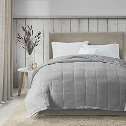 Madison Park Coleman Cozy Reversible Blanket, Luxury Plush All Season Down Alternative Cover For Bed, Couch And Sofa, King(108"x90"), Grey 25 Madison Park Coleman Cozy Reversible Blanket, Luxury Plush All Season Down Alternative Cover For Bed, Couch And Sofa, King(108"x90"), Grey -Electric Blankets Sales 2022 51qdsMfsI4L. AC 1