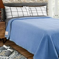 Poyet Motte Made In France Poyet Motte Rivoli Solid 400GSM 100% Virgin Wool Blanket, Medium/Heavy Weight, Machine Washable (Natural Solid, Full/Queen Size) -Electric Blankets Sales 2022 51rCiHC7qtL. AC