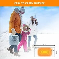 IZEEPE Electric Blanket Heated Throw, Cordless Heating Pad With 3 Heating Levels, Portable USB Heated Blanket For Travel, 53"x23" Cozy Flannel Fast Heating, Home, Car & RV Uses, Machine Washable, Grey -Electric Blankets Sales 2022 51rWk8uGzuL