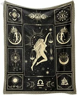 Eupoebun Aries Constellation Blanket Lightweight Microfiber Astrology Blanket Aries Zodiac Sun And Moon Decor Birthday Graduation Meaningful Gifts Aries Gifts For Women Men 40"X50" Aquarius11 -Electric Blankets Sales 2022 51rZEDd64DL. AC