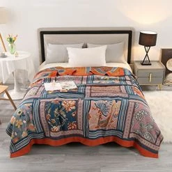 KINBEDY 4 Layers Of Gauze Blanket, 100% Cotton Super Soft Boho Lightweight Breathable Bed Blankets Colorful Muslin Throw Blanket For All Seasons Queen Size,79 X 92 Inches. Sun 21 KINBEDY 4 Layers Of Gauze Blanket, 100% Cotton Super Soft Boho Lightweight Breathable Bed Blankets Colorful Muslin Throw Blanket For All Seasons Queen Size,79 X 92 Inches. Sun -Electric Blankets Sales 2022 51rlCV843HL. AC