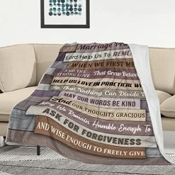 Fiwbnasz Marriage Prayer Blanket 50"x60", Anniversary Wedding Gifts For Wife Husband Couple Newlyweds Bridal Shower Gifts, Valentine's Day Christian Engagement Blankets Birthday, Fiance Gifts #marriage Prayer Blanket-01 -Electric Blankets Sales 2022 51rsRCuBBUL