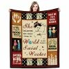 Joyloce Social Worker Practitioner Blanket Birthday Gift 60"x50" For Women - Lightweight Soft Warm Cozy Fuzzy Throws Blankets For Home Bedroom Sofa Couch Decor With Beautiful Print -Electric Blankets Sales 2022 51s8T0zg1BL