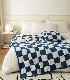 REPRECONF Ultra Soft Cozy Buffalo Checkerboard Grid Fluffy Microfiber Knitted Bed Blanket Super Soft Cozy Lightweight Fleece Checkered Bed Blanket For Sofa Couch Bed Travel Cream Twin Size 60"X80" -Electric Blankets Sales 2022 51sTf6ND7GL. AC