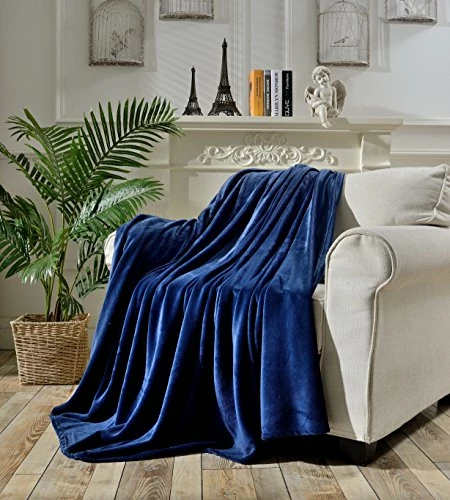 Grand Linen King Size Navy Blue Cozy-Flannel Thermal Blanket - Snuggle In These Super Warm Bed Blanket. Easy Care And Extra Soft Fabric 3 Grand Linen King Size Navy Blue Cozy-Flannel Thermal Blanket - Snuggle In These Super Warm Bed Blanket. Easy Care And Extra Soft Fabric