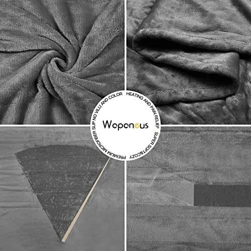 WAPANEUS Electric Blanket 72”x84” Flannel Heated Blanket Full Size With 5 Heating Settings 10 Hours Auto-Off, Fast-Heating, ETL Listed, Machine Washable, Dark Grey 9 WAPANEUS Electric Blanket 72”x84” Flannel Heated Blanket Full Size With 5 Heating Settings 10 Hours Auto-Off, Fast-Heating, ETL Listed, Machine Washable, Dark Grey - Image 7