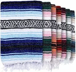 Craft & Kin Handcrafted Mexican Blanket, Serape Blanket, Mexican Blankets And Throws, Authentic Mexican Blankets, Yoga Blanket, Falsa Blanket, Tribal Blanket, Baja Blanket, Apricot, 50x70 Inches -Electric Blankets Sales 2022 51tDggVmW7L. AC