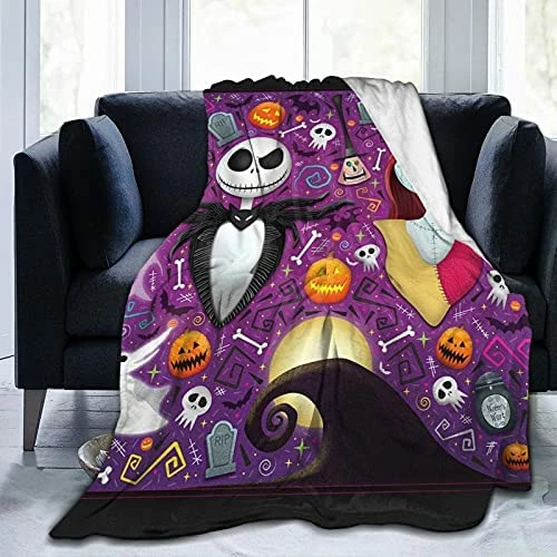 Guvaola Halloween Flannel Fleece Blanket, Air Conditioning Blanket,All-Season Velvet Blanket For Bed,Sofa,Car 50"x40" White10 8 Guvaola Halloween Flannel Fleece Blanket, Air Conditioning Blanket,All-Season Velvet Blanket For Bed,Sofa,Car 50"x40" White10 - Image 6