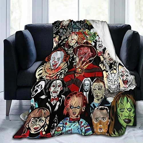 Juben Halloween Horror Movie Flannel Blanket Lightweight Cozy Air Conditioning Blanket Microfiber Soft Blankets Anti-Static Fuzzy Soft For Bed Couch Chair Living Room 50"X40" Horror-2 12 Juben Halloween Horror Movie Flannel Blanket Lightweight Cozy Air Conditioning Blanket Microfiber Soft Blankets Anti-Static Fuzzy Soft For Bed Couch Chair Living Room 50"X40" Horror-2 - Image 10