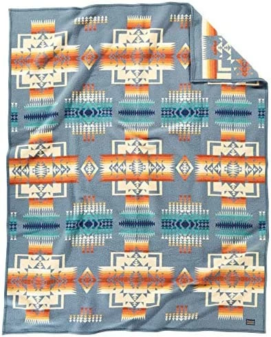 Pendleton Chief Joseph Wool Blanket Blue 3 Pendleton Chief Joseph Wool Blanket Blue - Image 2
