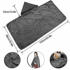 DUKUSEEK Heated Blanket, 5V Electric Outdoor Waterproof Fleece Blanket With Hood, Waterproof Windproof Stadium Mat For Camping, Picnic, Sports, Football, Concerts, 57 X 36inch Black -Electric Blankets Sales 2022 51tZCZyHuXL