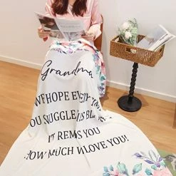 Valporia Grandma Blanket From Grandkids Mothers’ Day Grandma Gifts From Grandchildren Last Minute For Grandma Gifts For Grandma From Granddaughter Grandson Grandma Birthday Gifts Beige-mom -Electric Blankets Sales 2022 51tcj33z0fL