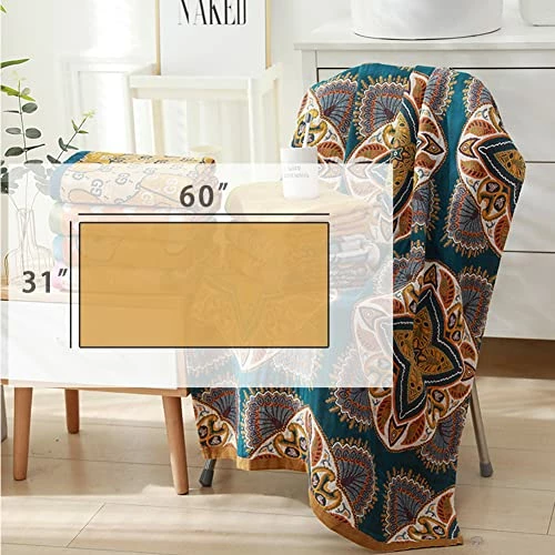 JOOJA Gauze Blanket Cotton Blanket Muslin Soft Blanket Beach Towel Blanket Bath Towels Boho Blanket For Chair Couch 60x31 Rose 4 JOOJA Gauze Blanket Cotton Blanket Muslin Soft Blanket Beach Towel Blanket Bath Towels Boho Blanket For Chair Couch 60x31 Rose - Image 2