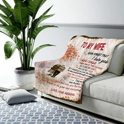 Wisegem Wife Gifts From Husband-Wife Birthday Gifts From Husband 60"X50" Blanket-Gifts For Wife-Romantic Gifts For Her-Anniversary Wedding Gifts For Wife-Valentines Day Gifts For Her Gift Idea 50th -Electric Blankets Sales 2022 51ttozmAbKL