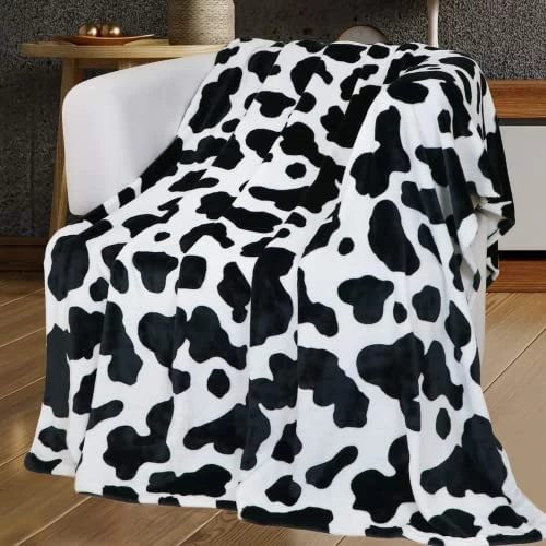 KIVEE Brown Cow Print Blanket Plush Flannel Fleece Cute Throw Blanket Soft Warm Cow Blankets And Throws Lightweight Sofa Bed Travel Couch Blankets For Baby Kids Adults Girls Boys Teens Gift 50x60 Inch 6 KIVEE Brown Cow Print Blanket Plush Flannel Fleece Cute Throw Blanket Soft Warm Cow Blankets And Throws Lightweight Sofa Bed Travel Couch Blankets For Baby Kids Adults Girls Boys Teens Gift 50x60 Inch - Image 4