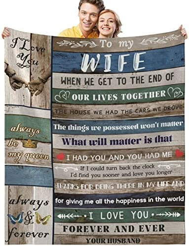 MAST DOO To My Wife Blanket From Husband, Gifts For Wife Wedding Anniversary Romantic Gifts For Her, Hallowen Christmas Valentines Birthday Gifts For Wife, Wife Blanket 50"x60" To My Wife -06 10 MAST DOO To My Wife Blanket From Husband, Gifts For Wife Wedding Anniversary Romantic Gifts For Her, Hallowen Christmas Valentines Birthday Gifts For Wife, Wife Blanket 50"x60" To My Wife -06 - Image 8